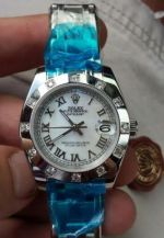 Ladies Rolex Masterpiece Datejust Watch / White MOP Roman Dial